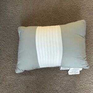 Green and White Decorative Throw Pillow